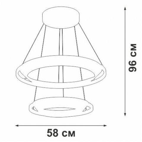 Подвесной светодиодный светильник Vitaluce V4681-0/2S