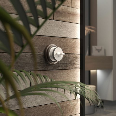 Выключатель двухклавишный на 4 положения Werkel Vintage белый матовый/хром W5822050 4690389183157