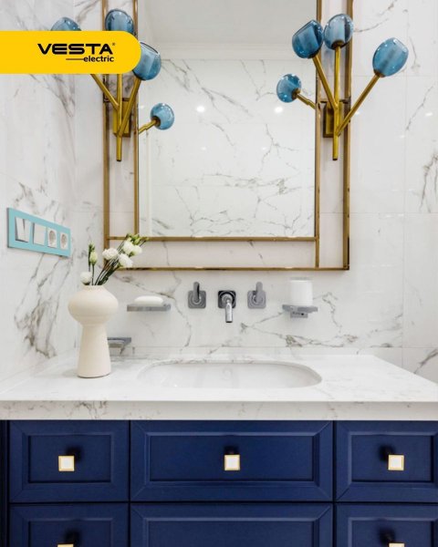 Рамка 4-постовая Vesta-Electric Exclusive Blue голубой FRM050403SIN