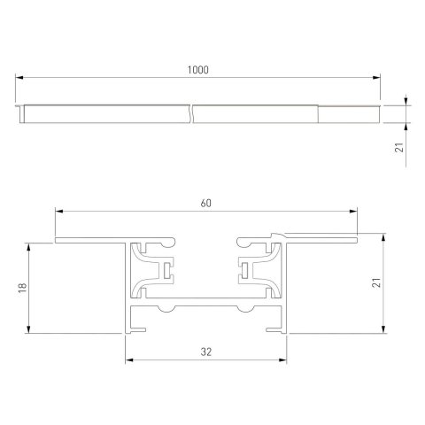 Шинопровод однофазные встраиваемый Elektrostandard Track Rail WH Recessed 85082/00 a057095