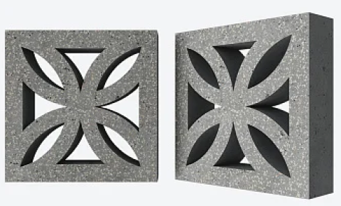 Декоративный бетонный блок OL06 полированный