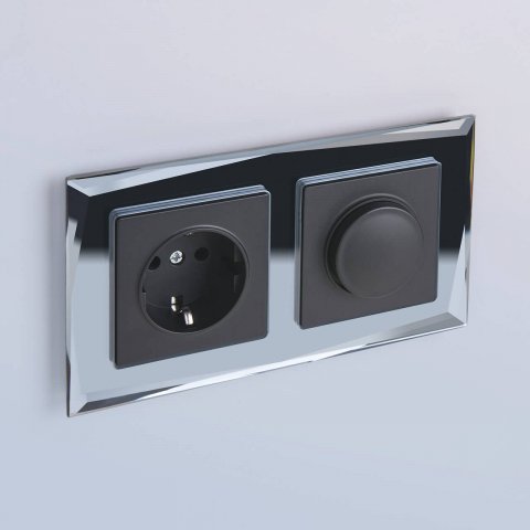 Рамка на 2 поста Werkel Diamant черный W0021208 4690389158810