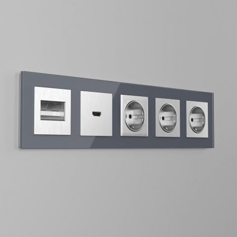 Рамка на 5 постов Werkel Favorit серый W0051115 4690389160165