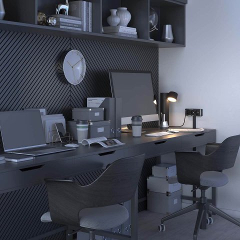 Розетка тройная с/з со шторками Werkel Gallant черный/хром W5073135 4690389163890