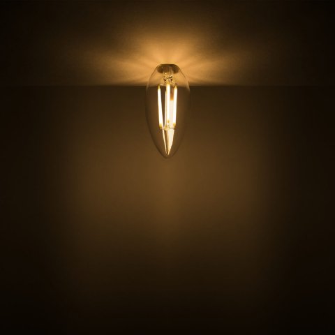 Лампа светодиодная филаментная Gauss E14 4,5W 2700К прозрачная 1031115