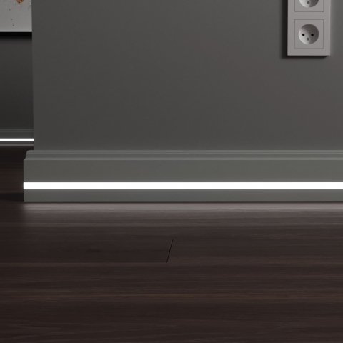 Плинтус МДФ (грунт) LED профиль №2