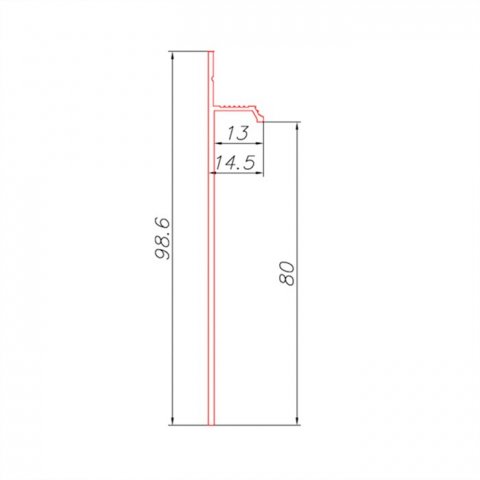 Плинтус скрытого монтажа Pro Design 323 (крашенный по RAL)