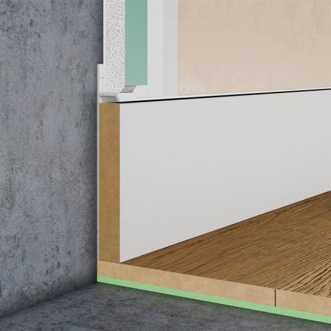 Плинтус скрытого монтажа Pro Design 323 Белый Муар