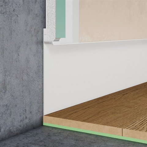 Плинтус скрытого монтажа Pro Design 323 Белый Муар