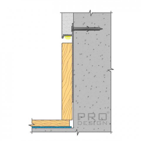 Плинтус скрытого монтажа Pro Design 323 (анод. алюминий)