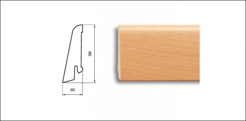 Плинтус Pedross Дуб 70 х 15 х 2500 мм