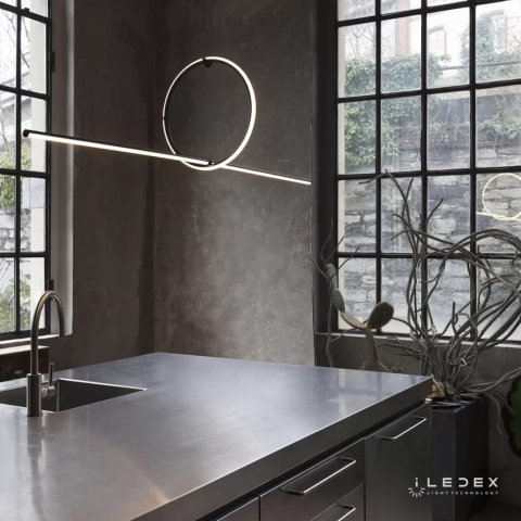 Подвесной светодиодный светильник iLedex Zoom 10339P/A2-35W-3000K BK-WH