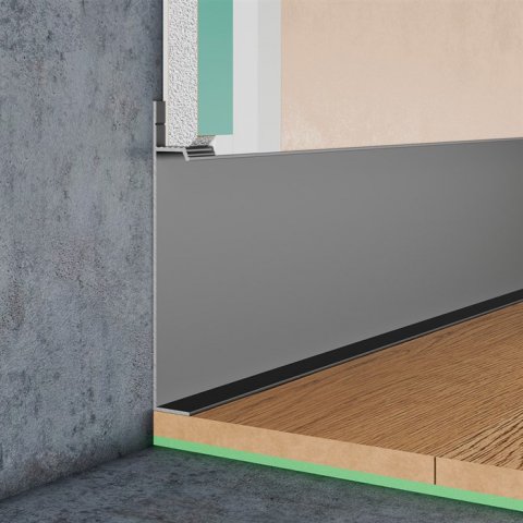 Плинтус скрытого монтажа Pro Design Universal 235 (не анод. алюминий)