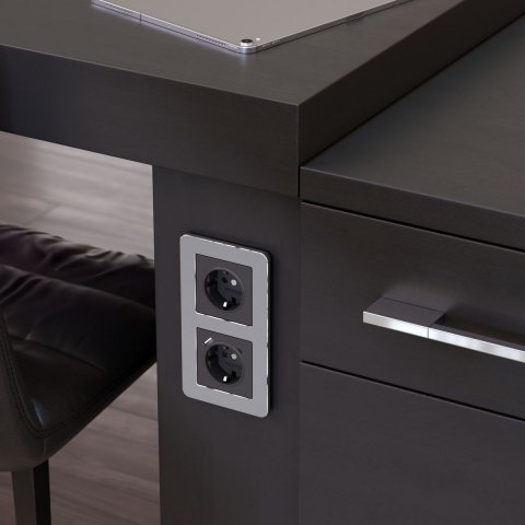 Рамка Werkel Platinum на 2 поста алюминий W0022606 4690389184444