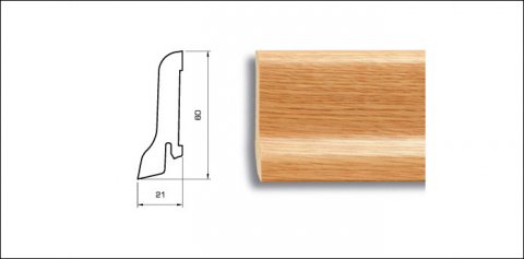 Плинтус Pedross Орех Американский 70 х 15 х 2500 мм