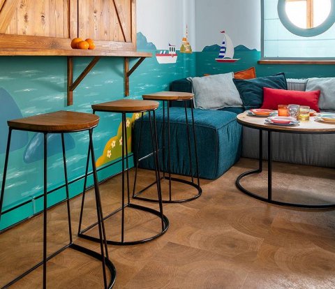 Клеевой виниловый пол Vinilam Ceramo Stone Glue 61601 Дуб натуральный