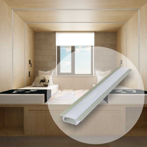 Встраиваемый профиль с рассеивателем Apeyron 08-02