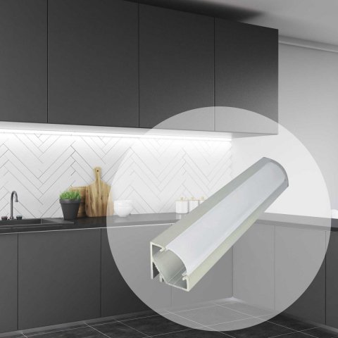 Профиль угловой с рассеивателем Apeyron 08-31