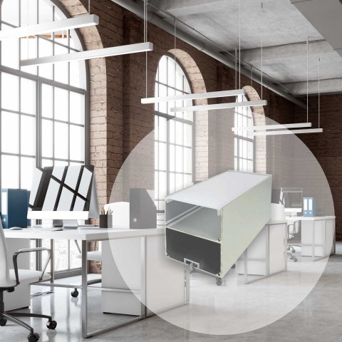 Подвесной профиль с рассеивателем Apeyron 08-25