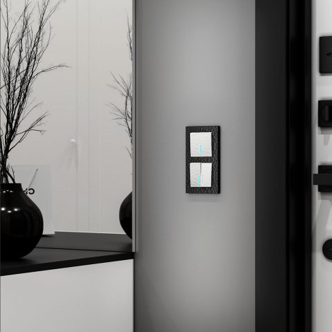 Выключатель Werkel Hammer двухклавишный проходной с подсветкой белый W1222101 4690389162626