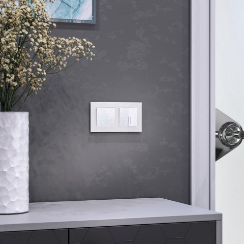 Выключатель Werkel Hammer двухклавишный проходной с подсветкой белый W1222101 4690389162626