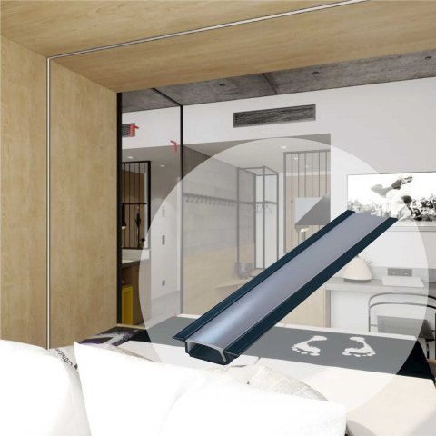 Встраиваемый профиль с рассеивателем Apeyron 08-02-ЧБ