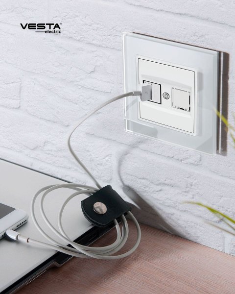 Розетка USB Vesta-Electric Exclusive White белый FRZ00050501BEL