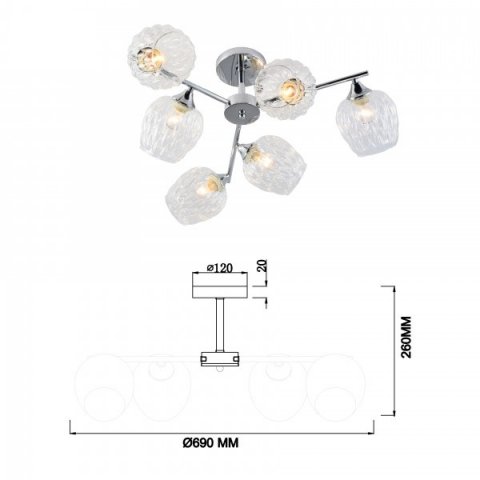 Потолочная люстра Rivoli Arlene 3139-306 Б0055390