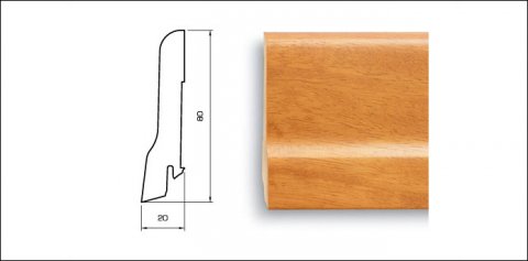 Плинтус Pedross Дуб 70 х 15 х 2500 мм