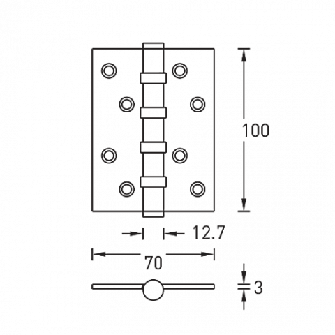 SILLUR A010-C 100X70X3-4BB S.CHROME