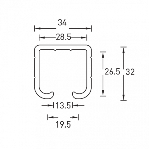 Направляющий профиль, 2 м. AY8401-2M WF