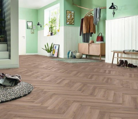 Ламинат Kronotex Herringbone D 3766 Дуб Мец