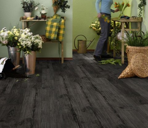 Ламинат Kronotex Exquisit D 4171 Тик Ностальгия Графит