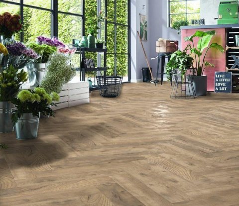 Ламинат Kronotex Herringbone D 4764 Дуб Тревис