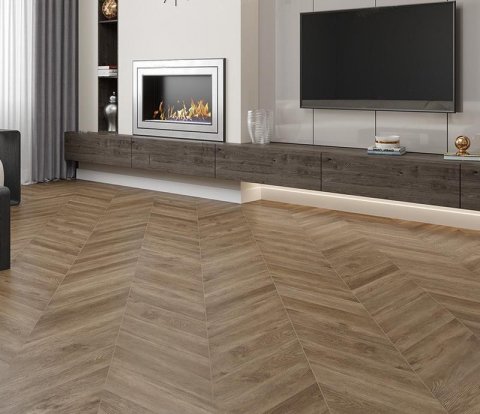 Замковый виниловый пол Alpine Floor Chevron Alpine ECO 18-5 Макадамия