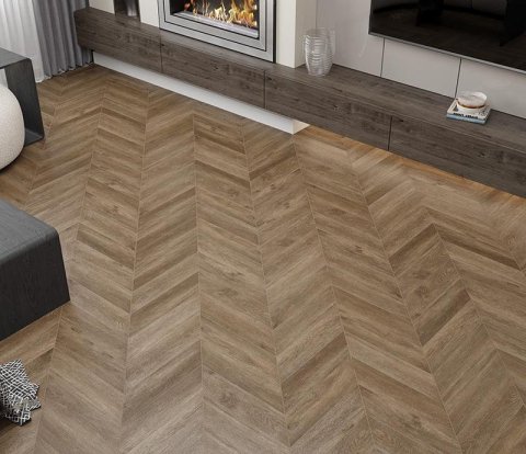 Замковый виниловый пол Alpine Floor Chevron Alpine ECO 18-5 Макадамия