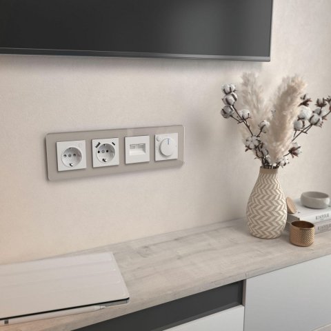 Рамка Werkel Elite на 4 поста дымчатый W0042417 4690389180798