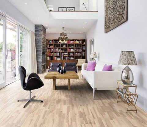 Паркетная доска DuoWood Ясень Country Vanilla MATT 3S