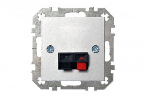 Аудиорозетка Liregus Epsilon серебро 28-184