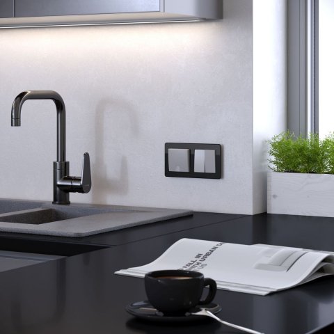 Рамка Werkel Acrylic на 2 поста черный W0022708 4690389184857