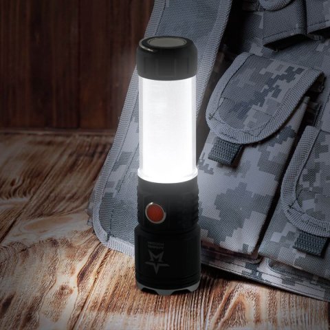Ручной светодиодный фонарь ЭРА Армия России Тайфун аккумуляторный 163х38 350 лм MA-703 Б0052320