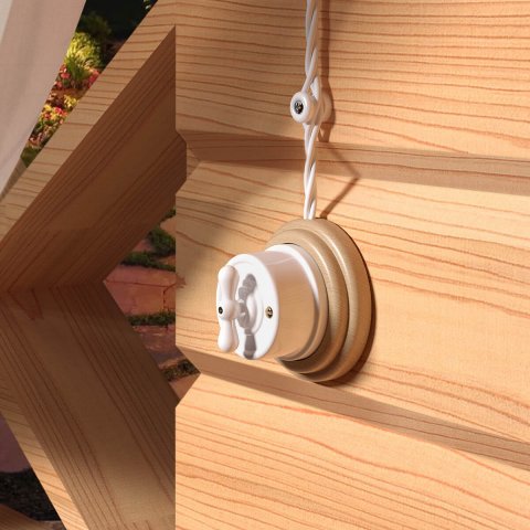 Переключатель-выключатель Werkel одноклавишный Retro белый W5612001 4690389166709