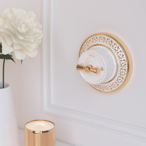 Переключатель-выключатель Werkel одноклавишный Retro белый W5612001 4690389166709