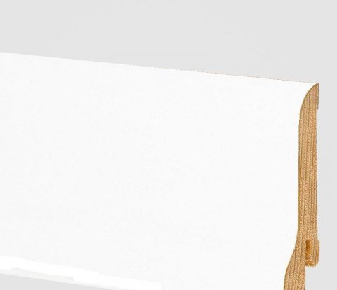 Плинтус   Burkle Белый гладкий