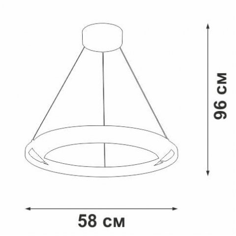 Подвесной светодиодный светильник Vitaluce V4681-0/1S