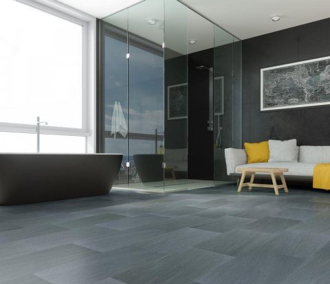 Кварцевый плинтус Fargo Stone 64S452 Чёрный Алмаз