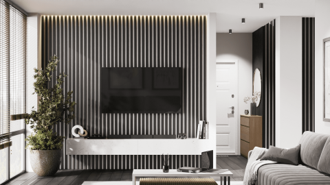 Рейка МДФ  РП-2.16.2800 Чёрная