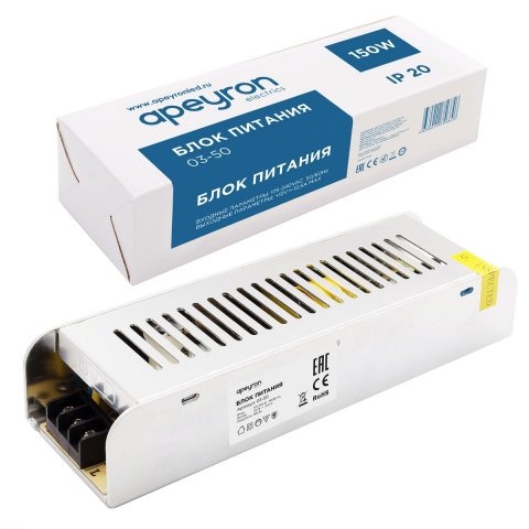 Блок питания Apeyron 12V 150W IP20 12,5A 03-50