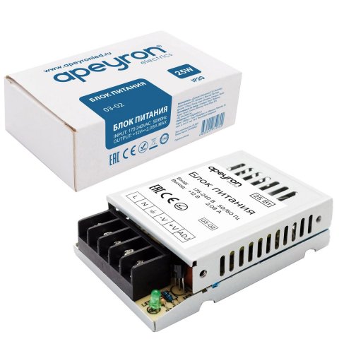 Блок питания Apeyron 12V 25W IP20 2A 03-02