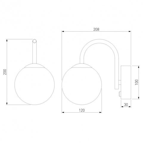 Бра Bogates Brook 360/1 хром